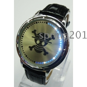 5pcs/lot Freeshipping!Factory Price Fation Cartoon watch Elegant Design Blue Hybrid Touchscreen LED Watch