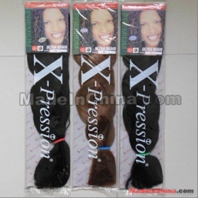 Free Shipping X-pression  BRAID High Temperature Fiber 52inch 120gram Synthetic Hair Extension Braid Fringe Wholesal/Retail 