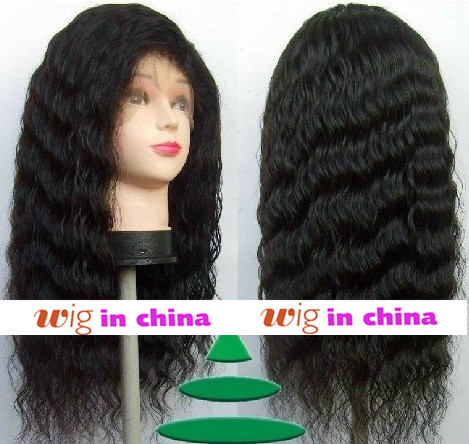Yaki Wavy Indian Remy Hair 22 Inch Full Wig 1b Wholesale Yaki