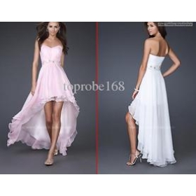 Strapless Empire Applique Beaded Ball Gown  Dresses Prom Evening Gowns chiffon Sweetheart