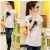 Women's summer wear clothes han chao small unlined upper garment South Korea act as purchasing agency of spring fashion white T-shirt short sleeve loose rose