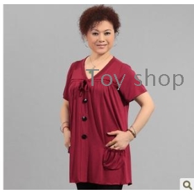 Summer wear women's new big yards with mother leisure pure cotton T-shirt coat coat