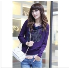 Women's long sleeve a new winter clothing han words brought the knitting garment roses render unlined upper garment sweater short weight