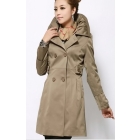 Women's coat age season han edition double-breasted cultivate one's morality paragraph dust in 6107                    