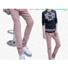 free shipping Han2 ban3 cultivate one's morality tide washed male pink leisure jeans       