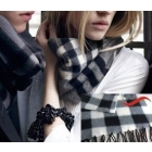 Shang pin unisex grid of black and white scarf forever fashion                       