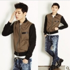 free shipping Frivolous comfortable color joining together into cultivate one's morality jacket male coat
