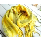 Qiu dong cotton generous grid scarf female small JiHuang                          