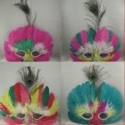 Children's day mask mask mask stage show color feather mask peacock feather mask                        