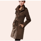 Han edition's women's clothing double-breasted coat dust coat big code 8882          