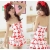 Female swimsuit conjoined twins skirt type show thin wiping a bosom bathing suit  1026      