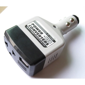 New Car Charger DC 12V / DC 24V to AC 220V Power + USB DC 6V 500mA Inverter Adapter