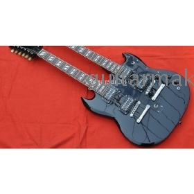 2011 Wholesale New Double guitar slash black mahogany board free shipping