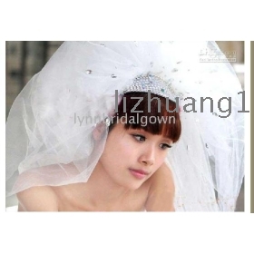 clasical style 280cm crystal ivory  accessaries veil for bride 