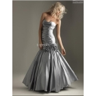 Wedding dresses Bridesmaid prom ball gown Evening Dress Silver Mermaid Evening Dress 