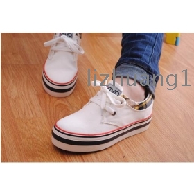Spring low tide shoes recreational shoe grid for han edition large base shoe cake canvas shoes