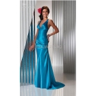2011 Sexy Prom Evening  Dresses Halter Beaded Long Elastic Satin Formal Gowns 