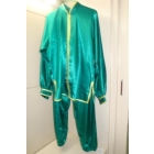 new green wushu wear with a zipper