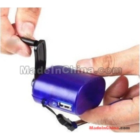 Hand Power Dynamo Hand Crank mini usb charger/ USB Cell Phone Emergency Charger 10pcs/lot Free shipping