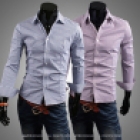  Mens casual slim fit dress shirts/ New Men's Long Sleeve Shirts 