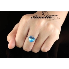 free shipping Personality, fashion, Lady's simulated diamond ring with box