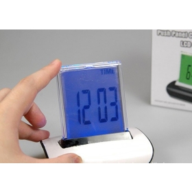 80 pieces/lots Desk Led Night Light Color Change alarm clock timer thermometer permanent calender Clock 