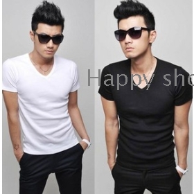 Han edition men's clothing half sleeve pure cotton man T-shirt male short sleeve