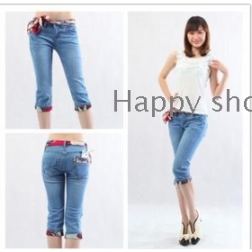 Spell color jeans 7 minutes of pants female summer bull-puncher pencil pants female  