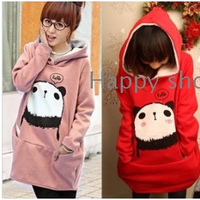 The new spring clothing han edition long sleeve cap loose even catch hair thickening who grows bigger sizes women's clothing coat