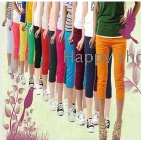 Han edition show thin female candy color color jeans breeches 7 minutes of pants render pants shorts tide      