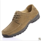 free shipping Low help man leisure breathable leather shoes 
