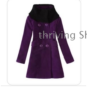  free shipping When coat double-breasted coat qiu dong high-necked wool coat lad,