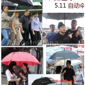 free shipping new 5.11 to be automatic long umbrella king-size male umbrella 2pcs  