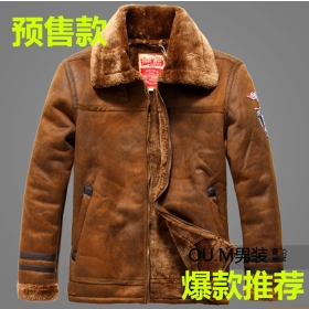  Free shipping!!! 2012 Sell like hot cakes brand men's clothing  fur clothing a motorcycle jacket LEATHER & FUR  coat