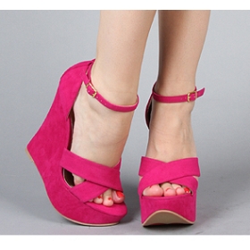 The new slope with platform shoes red and black high heels wholesale price free shipping