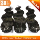SALE 30% OFF Free Shipping 8inch-20inch Indian Remy Hair 100g/Piece Black #1b Body Wave Human Hair Weft Extension No shedding and Tangle Free Top Quality