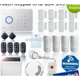 Wholesale - 1Set 50 Zones TouchKeypad GSM SMS Wireless Home Security Alarm System RFID Access Control iHomeG5