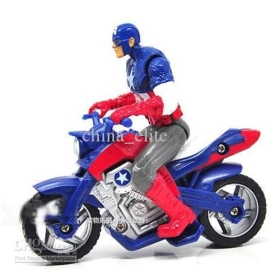 Wholesale - Superhero 3.75" Captain America In Motorcycle Action PVC Figure Toys Movie Avengers Figures Doll Toy---13