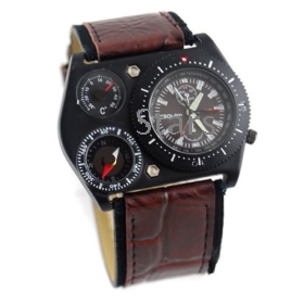 5pcs/lot Cross-country mountaineering outdoor fashion movement three in one watches incidental compass and thermometer