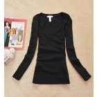 2013 Spring Women New Cotton Stretch Long-Sleeved Shirt Bottoming 