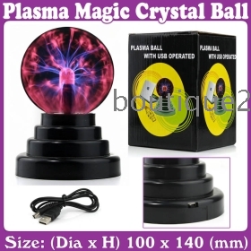 Free shipping USB spherical electrostatic ion lamp electronic magic ball crystal ball # 8316