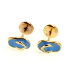 Gold 18k GF Earrings Turquoise Blue Flip Flops  Girl High Security Safety
