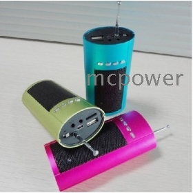 Newest 10pcs MP3 Speaker Nizhi 9 USB Speaker Mini Speaker Support Micro SD/ Card with FM Radio