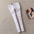 Autumn - fashion slim butt-lifting red white skinny jeans trousers White,Red Size:26-30 