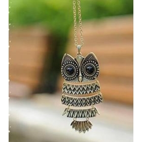Free Shipping Fashion Korean jewelry wholesale   owl necklace / sweater chain [D196]