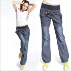 East Knitting LJ-078 fashion woman Loose casual pants wide-leg trousers Jeans Jeggings Free Shipping Wholesale 2 color 