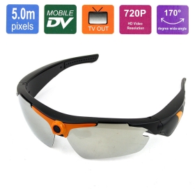 Consumer Electronics Video Glasses New 720P 5MP HD Sport Sunglass camcorder, Mini HD Eyewear Recorder DV Camera 