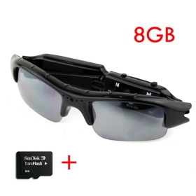 Consumer Electronics Video Sunglasses Mini HD DV DVR Camera Black + 8GB  Card 
