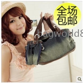 2012 new fashion candy cowboy cloth small pure and fresh and the charm handbag oblique satchel 