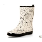 Good rain season new women's elegant Mosaic of cylinder printing rain boot lady's four seasons of rain boots 